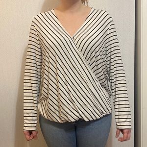 15. Stripped cross body top